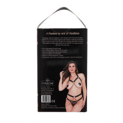 Kinky Diva Harnais Bra Chain Noir-Doré